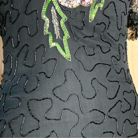 80s Scala Beaded Cocktail Dress - Picture 10 of 13